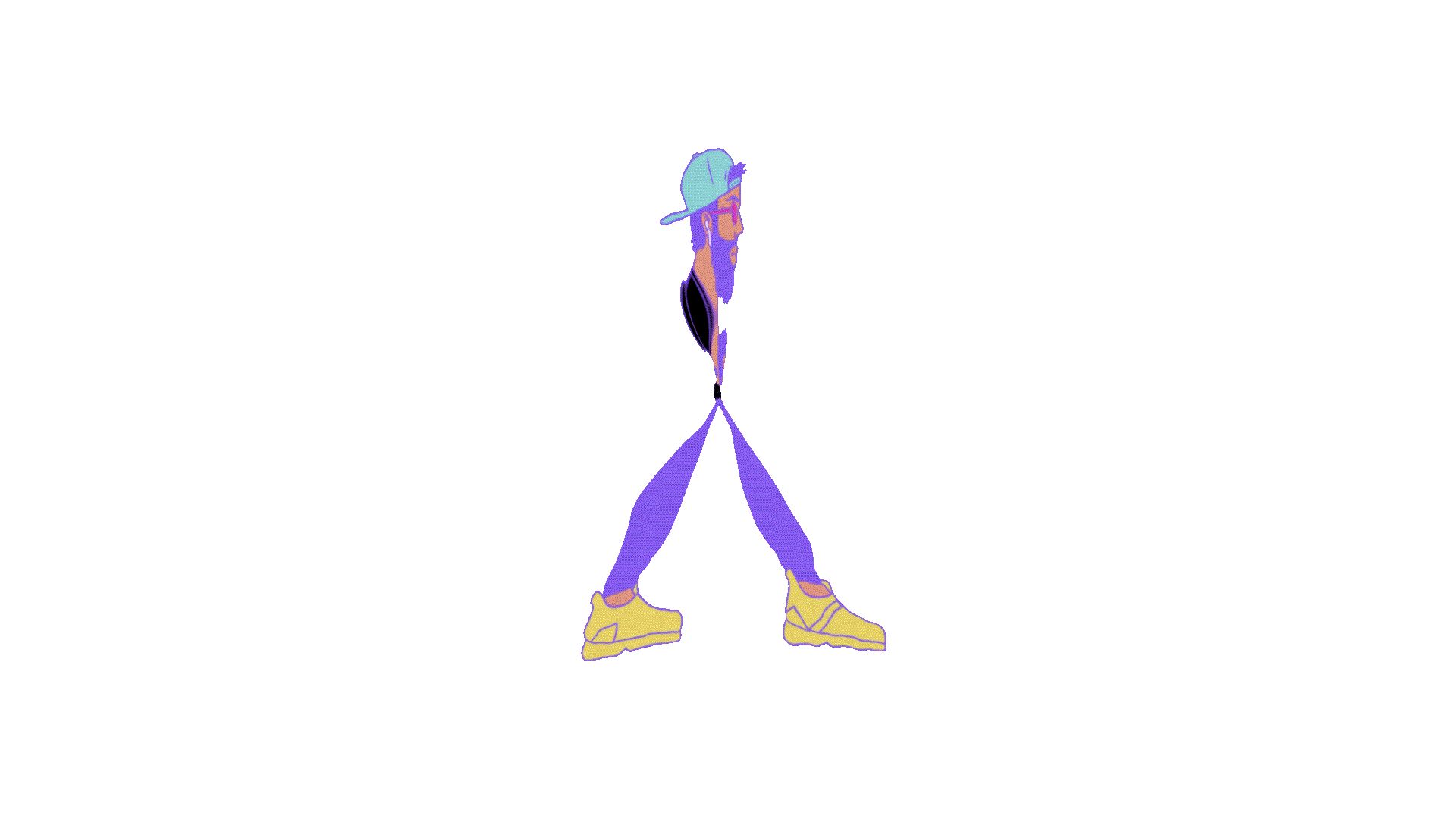 animations studio man walk